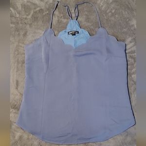 Racerback scallop cami in blue